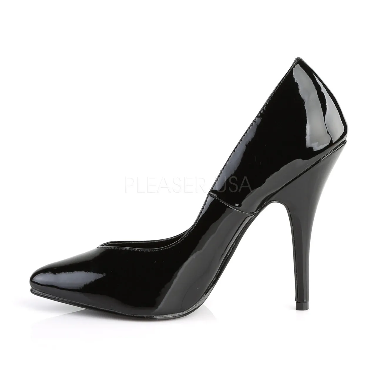 5" Black Kitten Heel Classic Pointed Toe Pump*