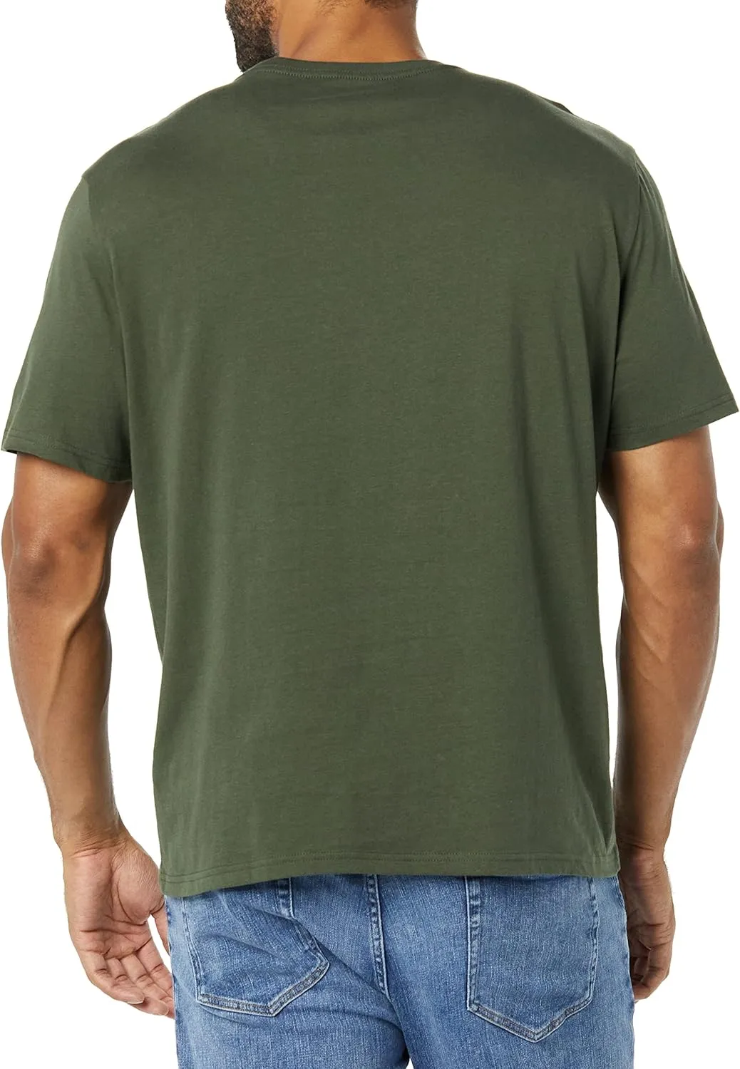 Amazon Essentials Men's T-Shirts, Short-Sleeve Crewneck Pocket, Cotton, 2-Pack