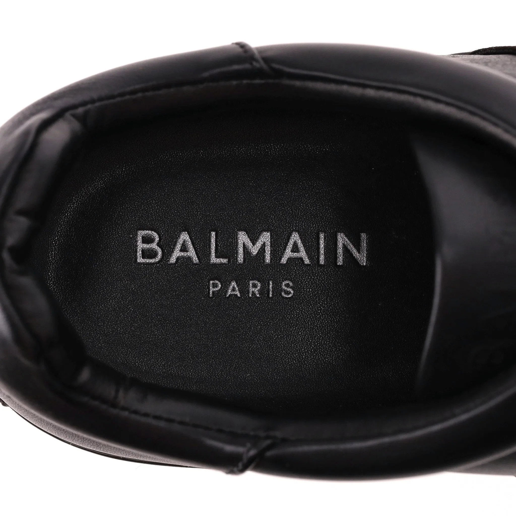 Balmain Leather Logo Slip-On Sneakers. Size 43