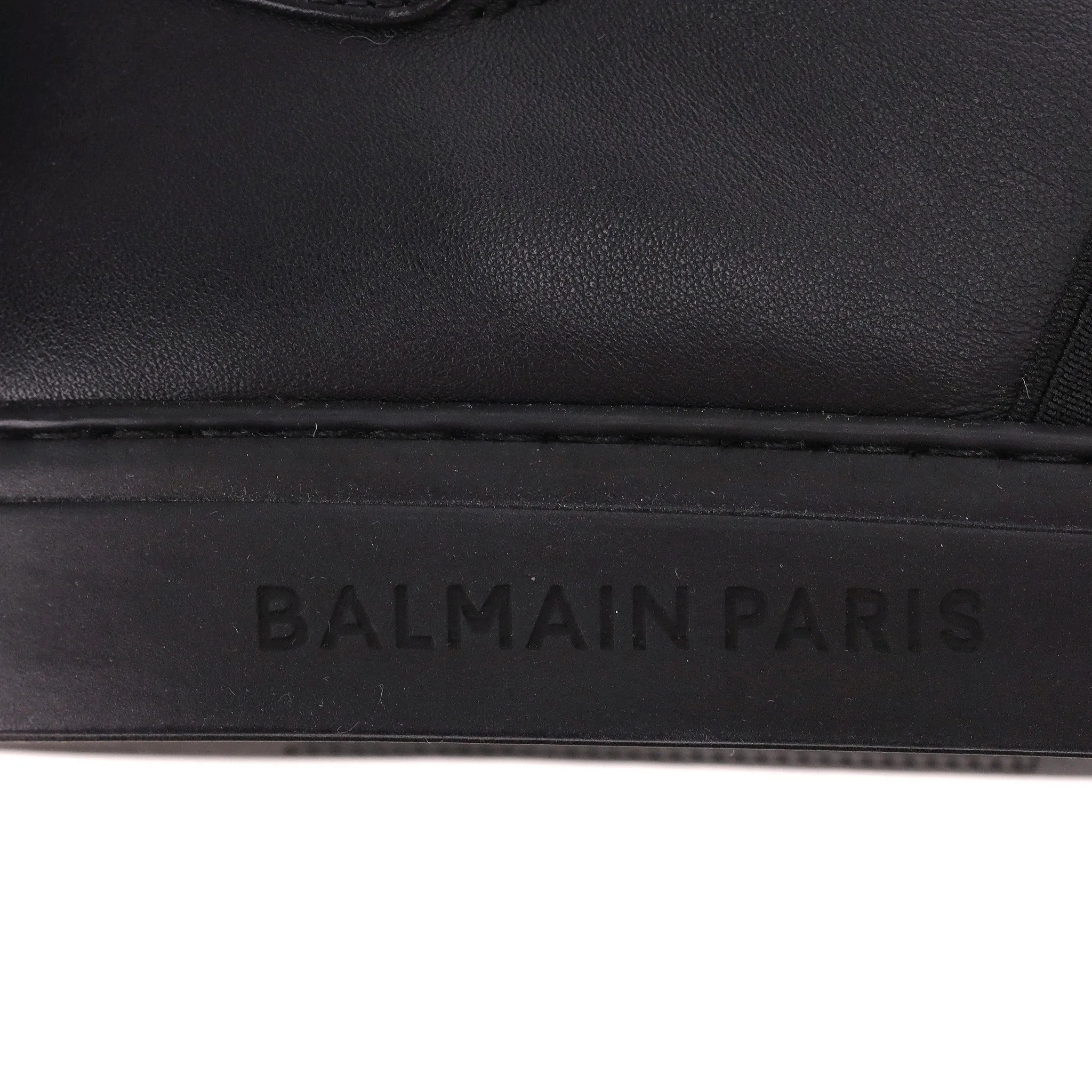 Balmain Leather Logo Slip-On Sneakers. Size 43