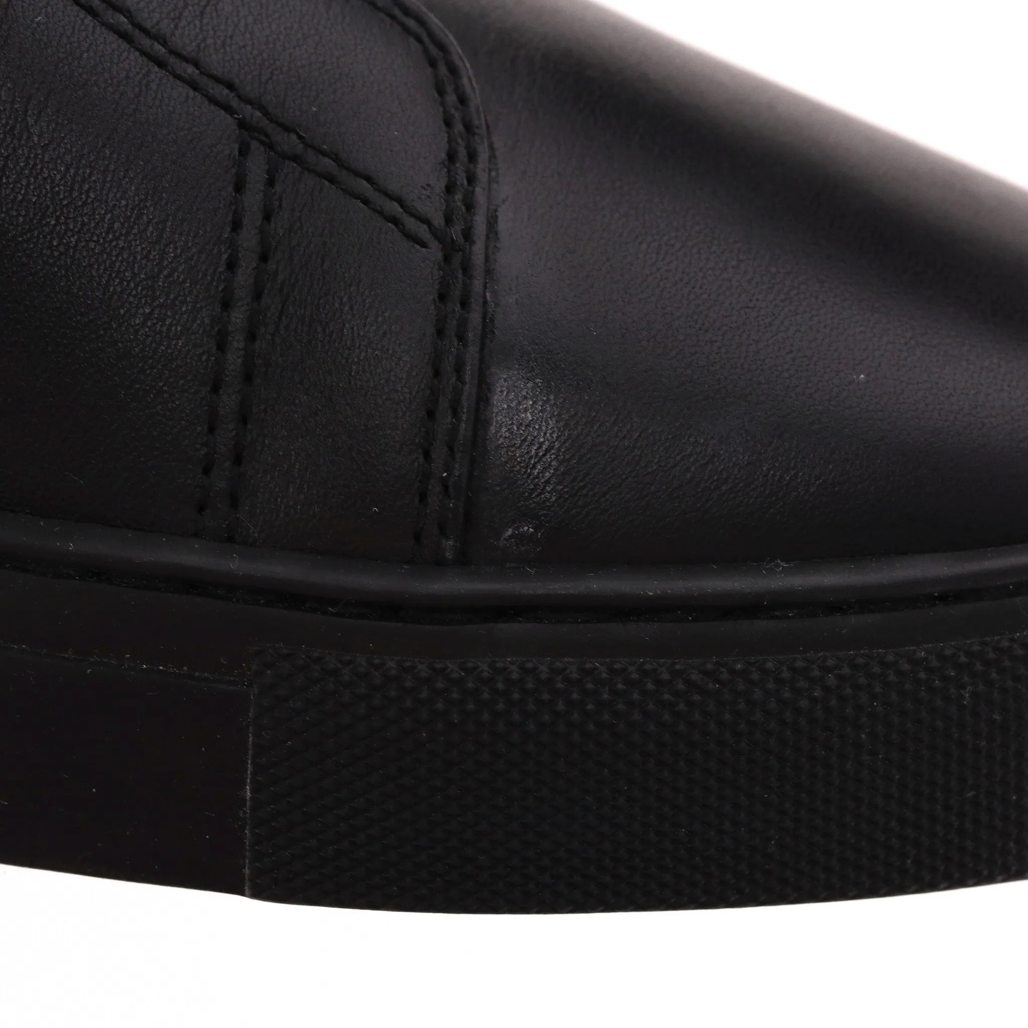Balmain Leather Logo Slip-On Sneakers. Size 43