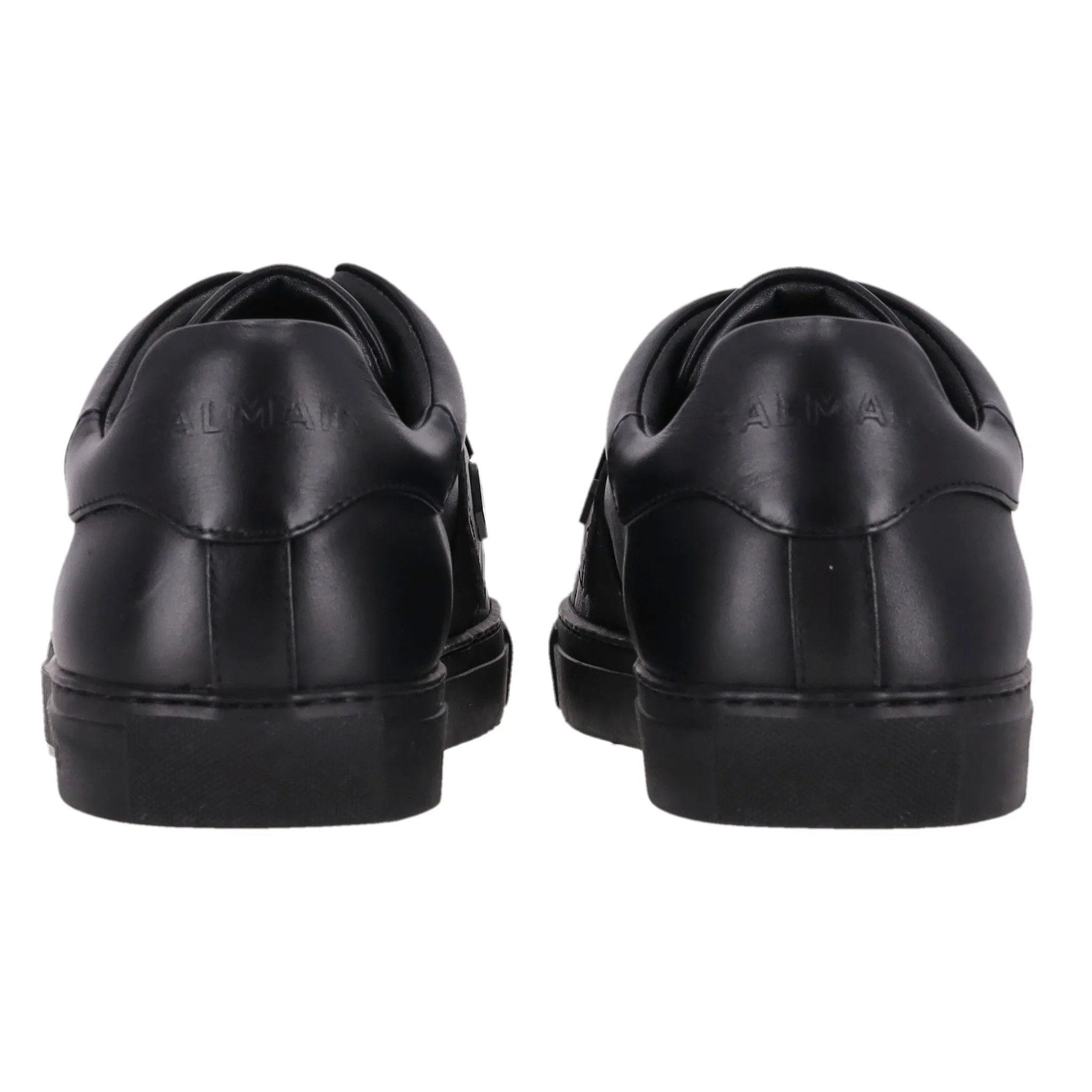 Balmain Leather Logo Slip-On Sneakers. Size 43