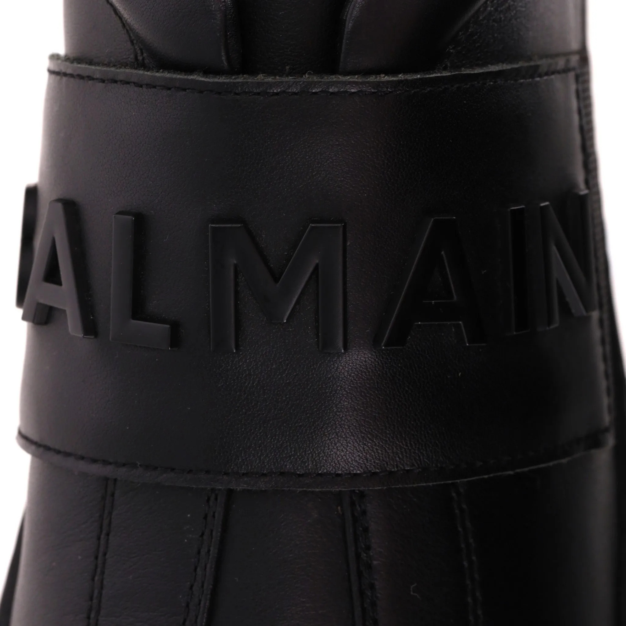 Balmain Leather Logo Slip-On Sneakers. Size 43