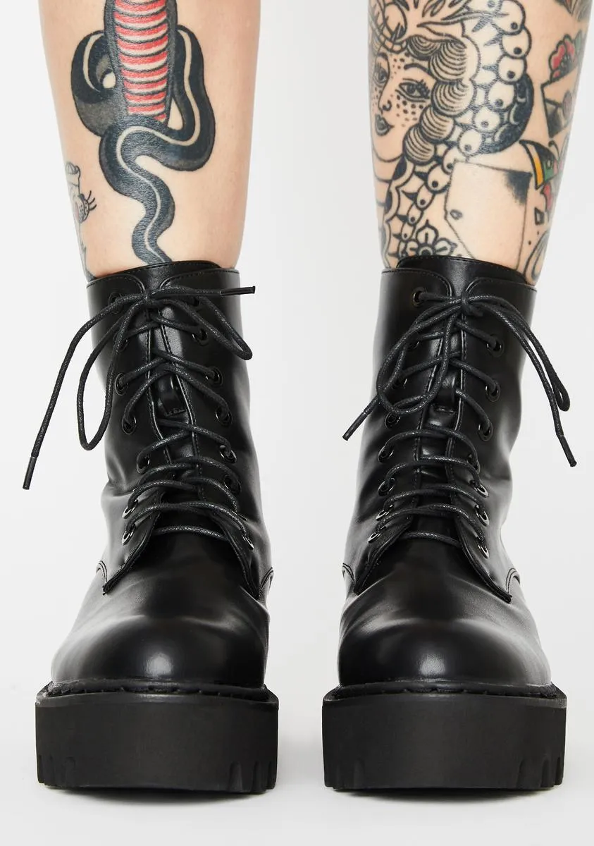 Blackout Unforgiven Chunky Combat Boots