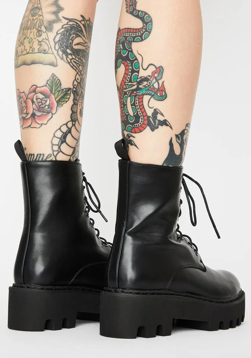 Blackout Unforgiven Chunky Combat Boots