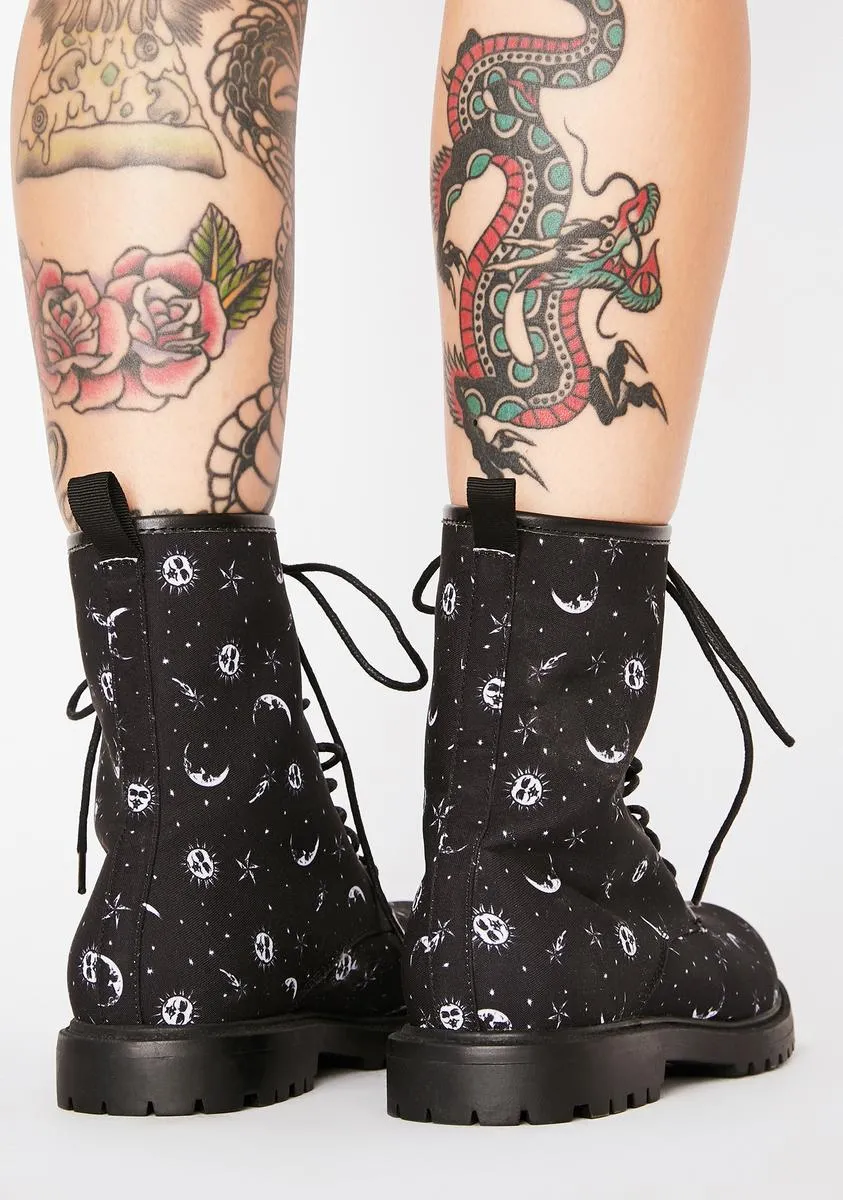 Cosmic Combat Lace-Up Boots