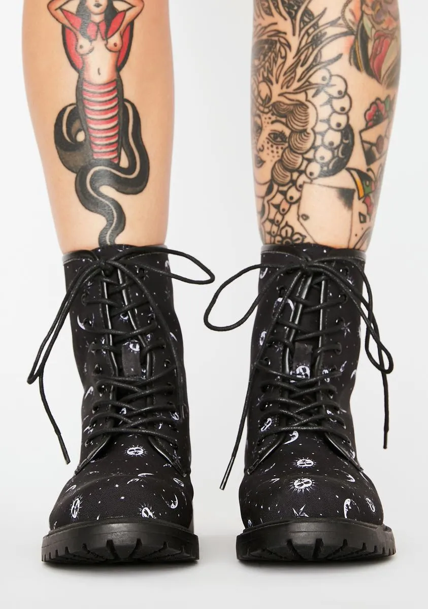 Cosmic Combat Lace-Up Boots