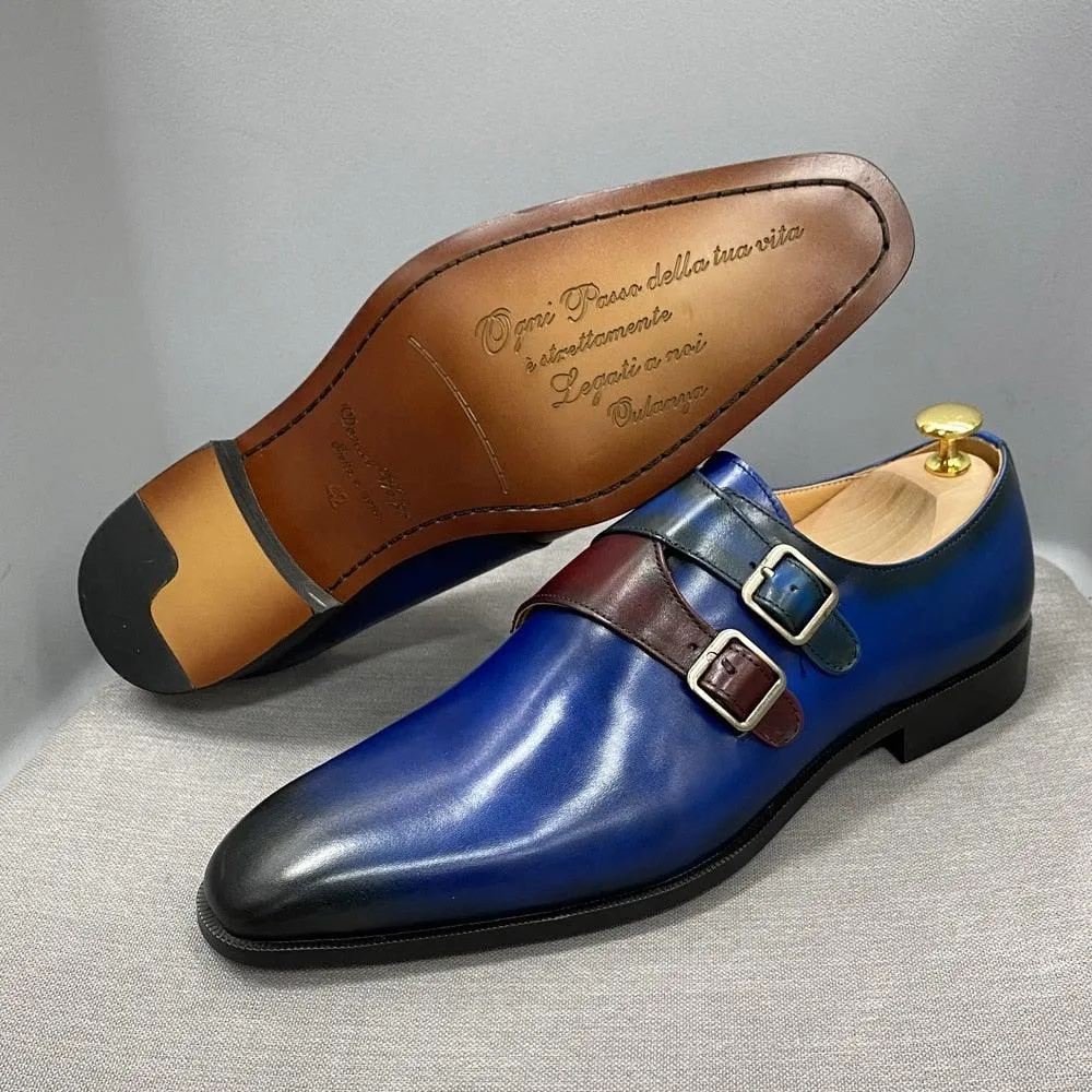 DV Men's Handmade Calf Leather Oxford Shoes