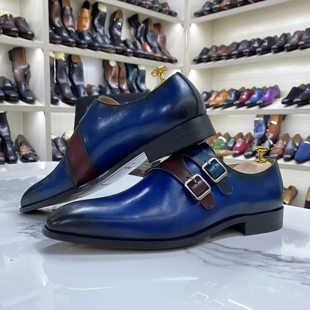 DV Men's Handmade Calf Leather Oxford Shoes