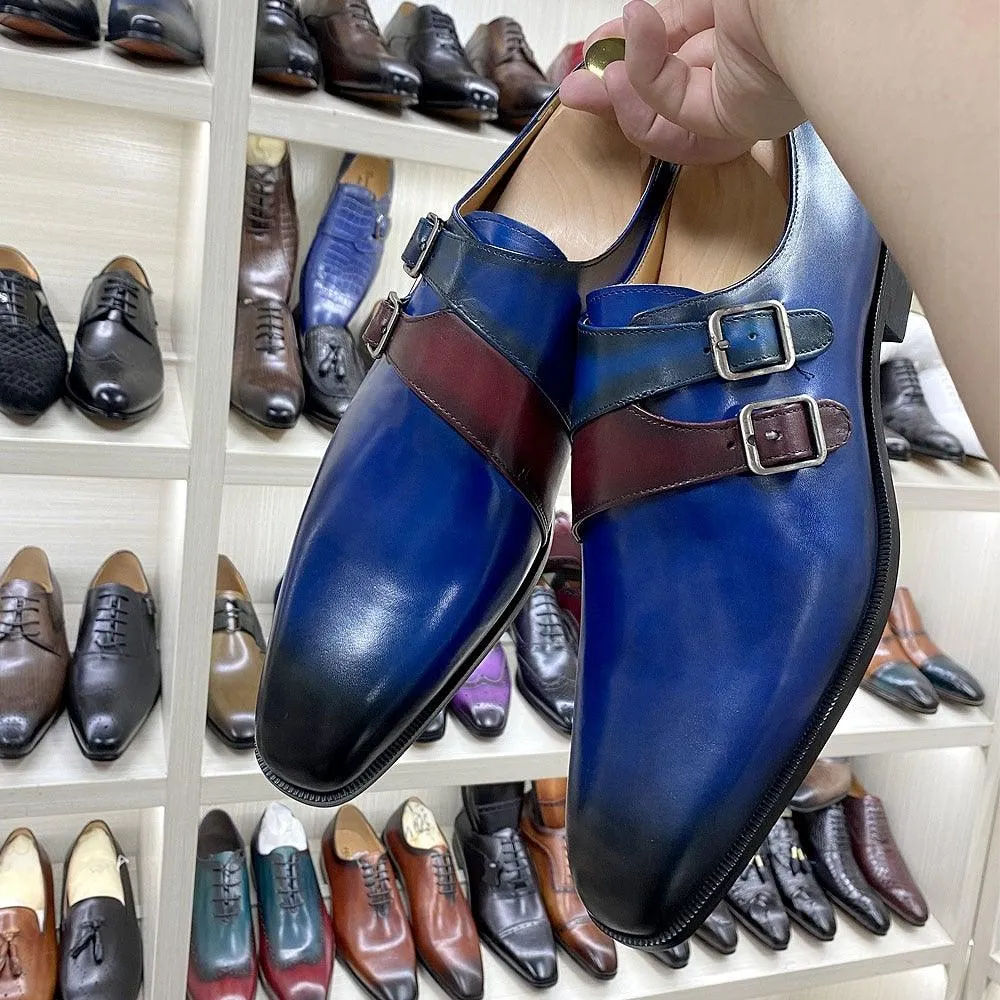 DV Men's Handmade Calf Leather Oxford Shoes