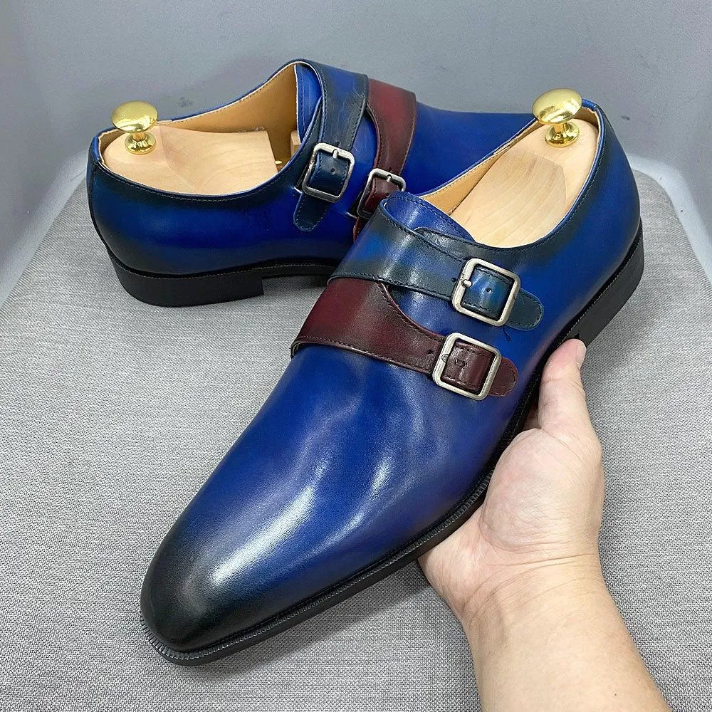 DV Men's Handmade Calf Leather Oxford Shoes