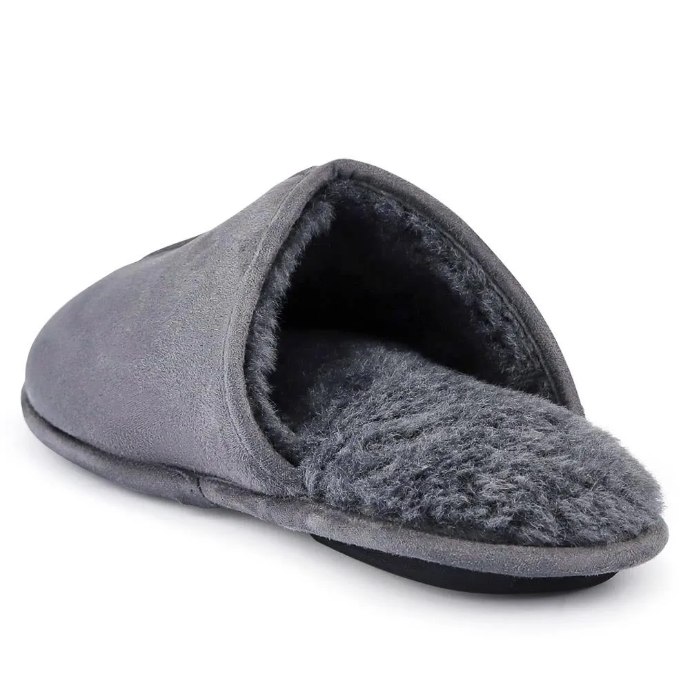 Faux-Fur-Lined Mule Slippers - QING40007 / 325 766