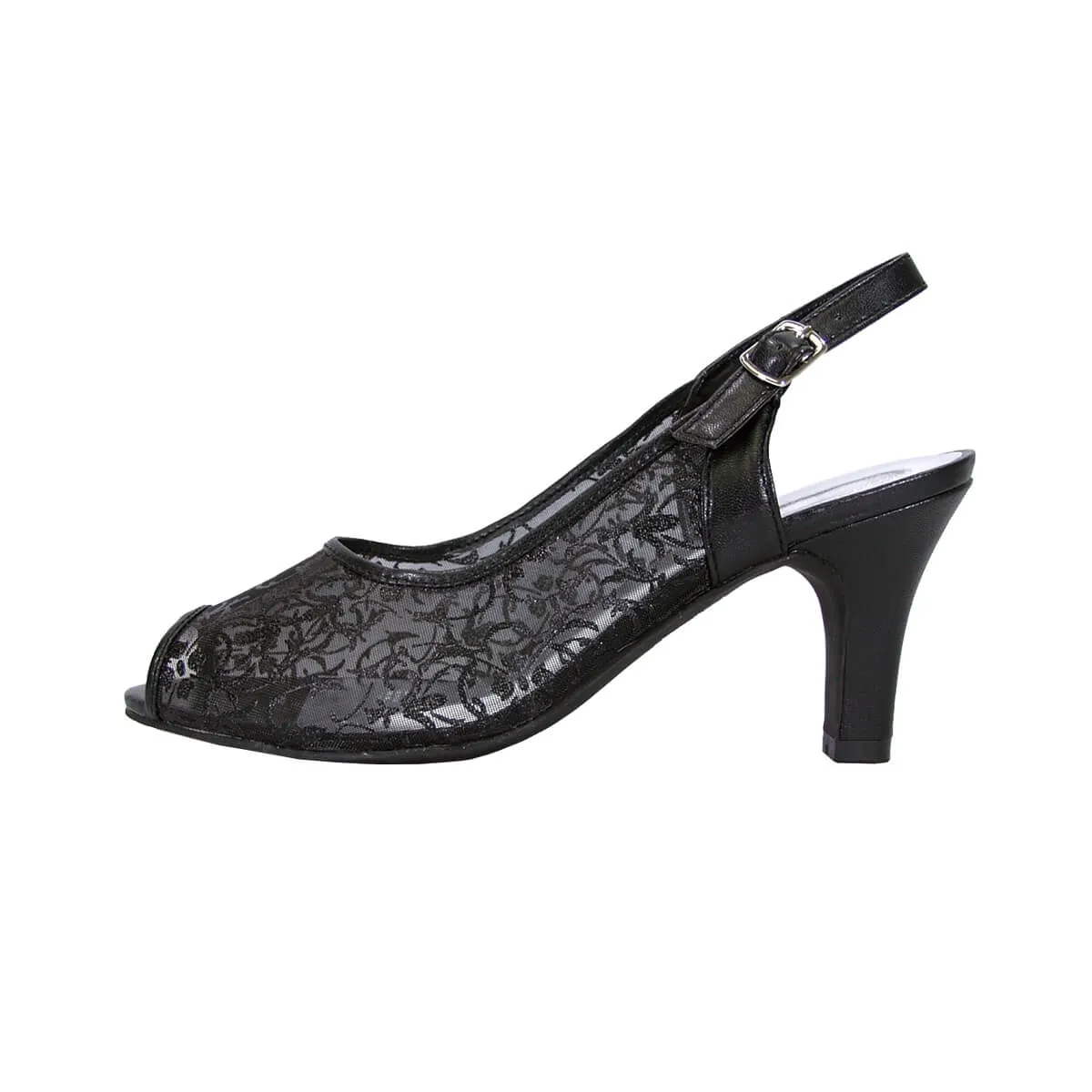 FLORAL Ashley Women's Wide Width Peep-Toe Dress Shoes