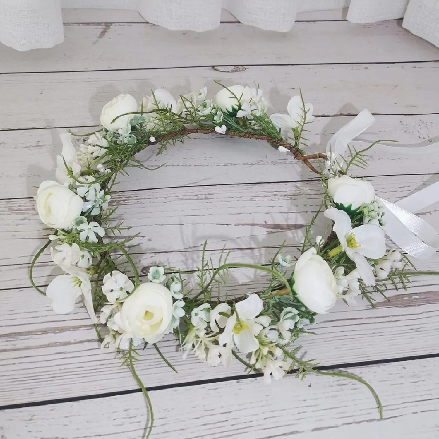 Floral Fall Camellia Flower Crown Rose Headpiece Wedding Bridal Flower Girl Halo Maternity Photo Props FL-03
