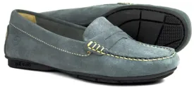 FLORENCE Ladies Grey Suede Summer Loafer by Orca Bay