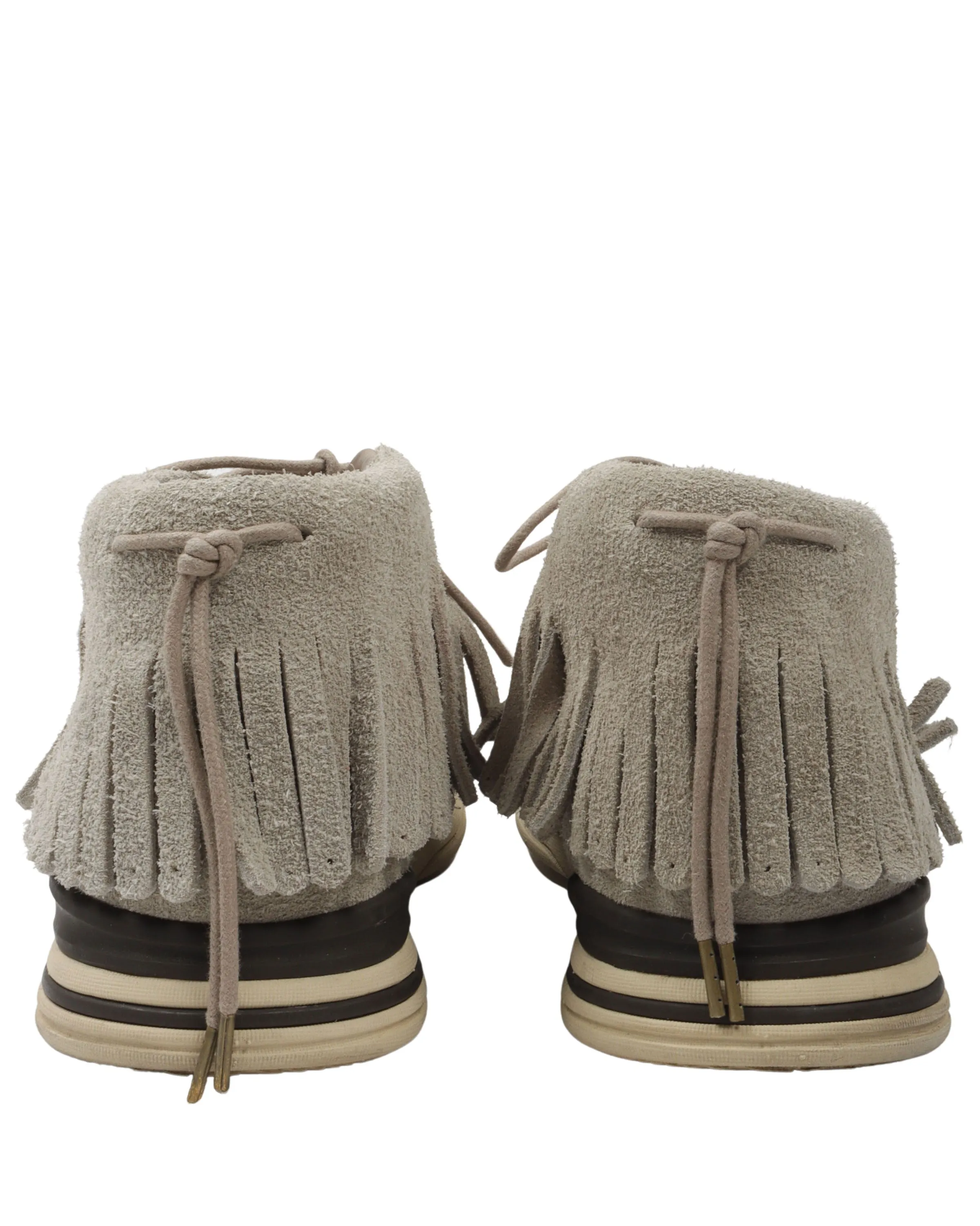 Fringed Suede Moccasins
