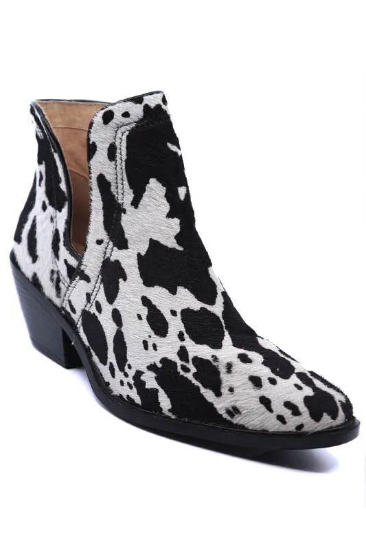 Genuine Leather Hair on Hide Booties