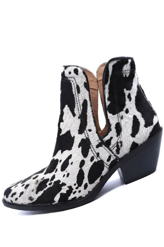 Genuine Leather Hair on Hide Booties