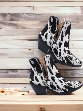 Genuine Leather Hair on Hide Booties