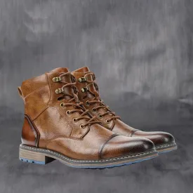 Men's Retro Spring Leather Boots