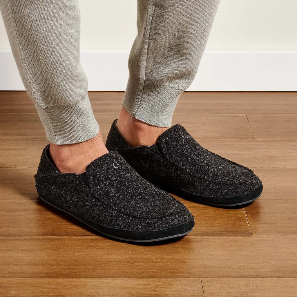 Olukai Moloa Hulu Slipper Black Men's