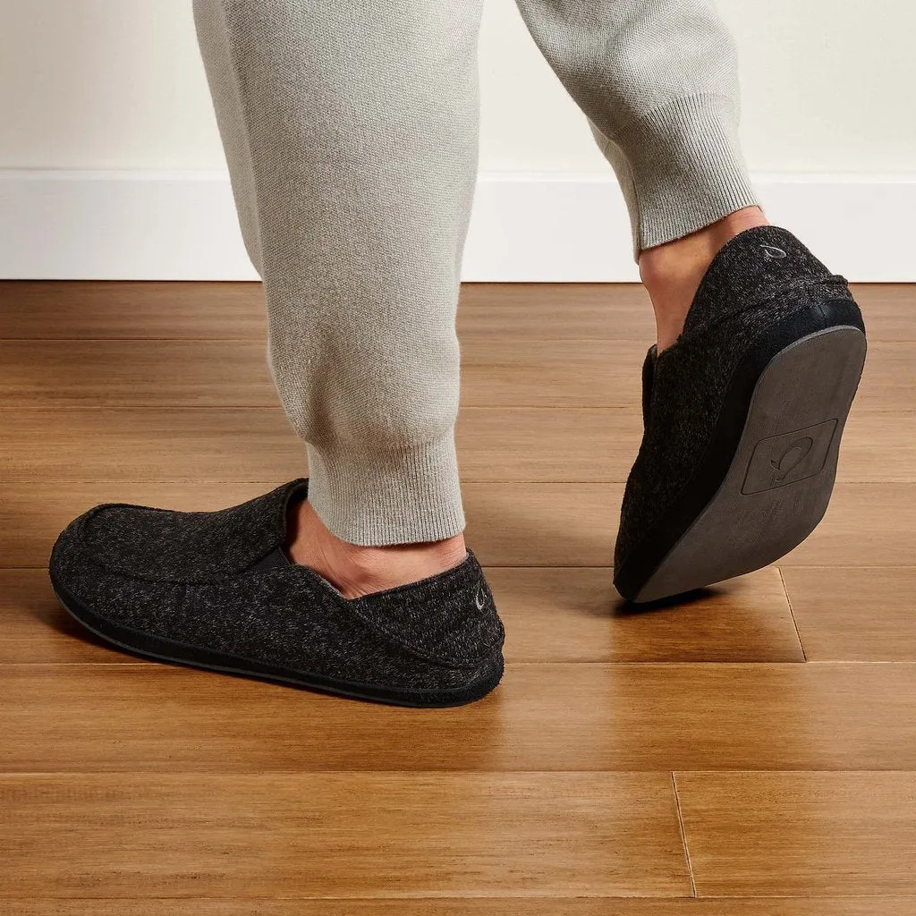 Olukai Moloa Hulu Slipper Black Men's