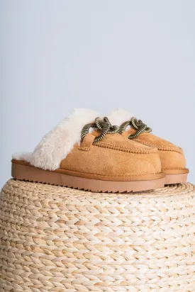 Taos fur lined slipper chestnut