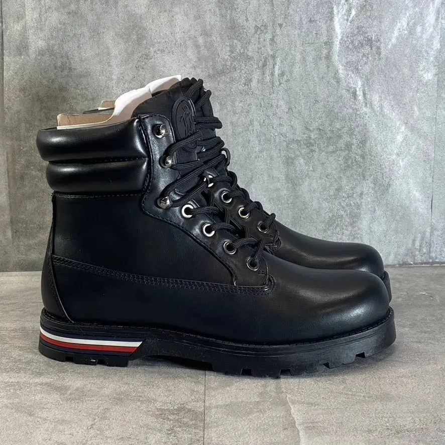 TOMMY HILFIGER Women's Black Melise Lug-Sole Combat Lace-Up Boots SZ 7