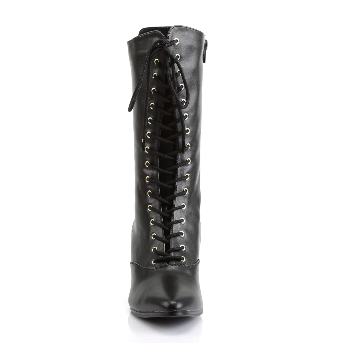 VICTORIAN-120 Funtasma Black PU Fancy Dress Women's Boots (Fantasy Footwear)